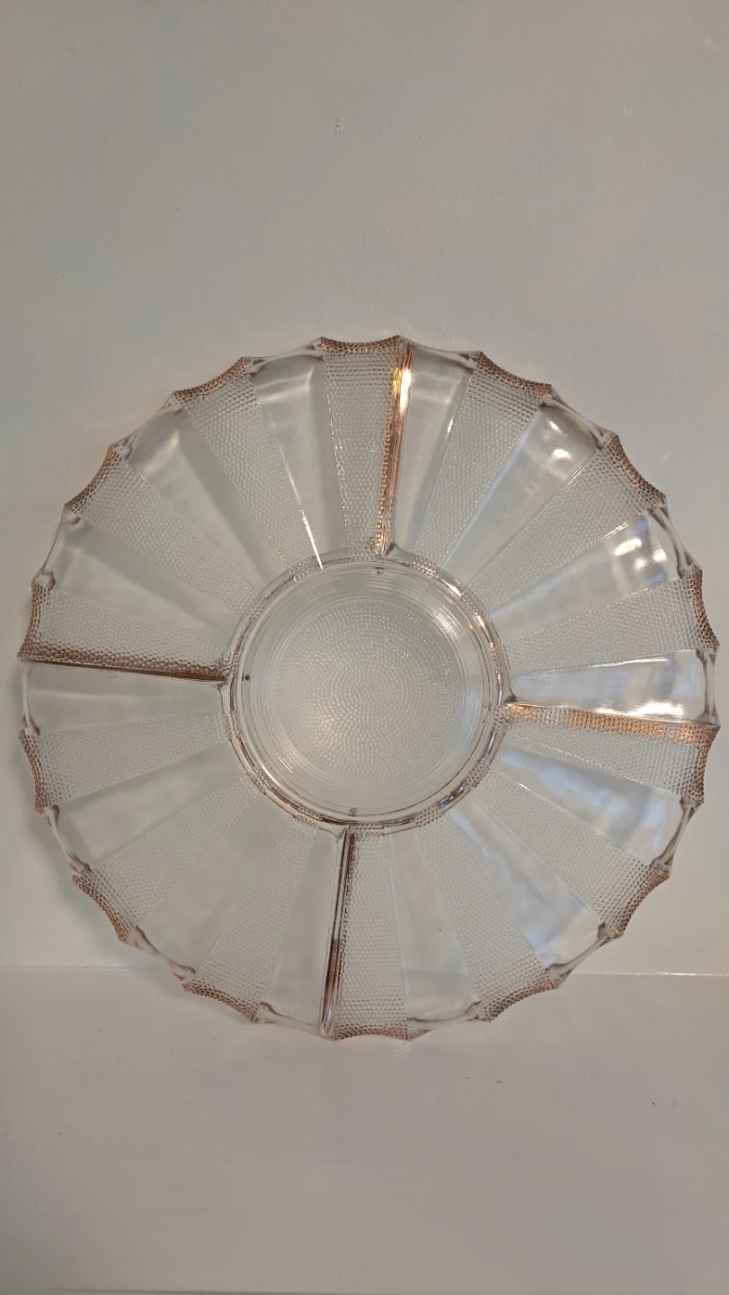 Glass Divided Serving Platter with Gold Rim - photo 2