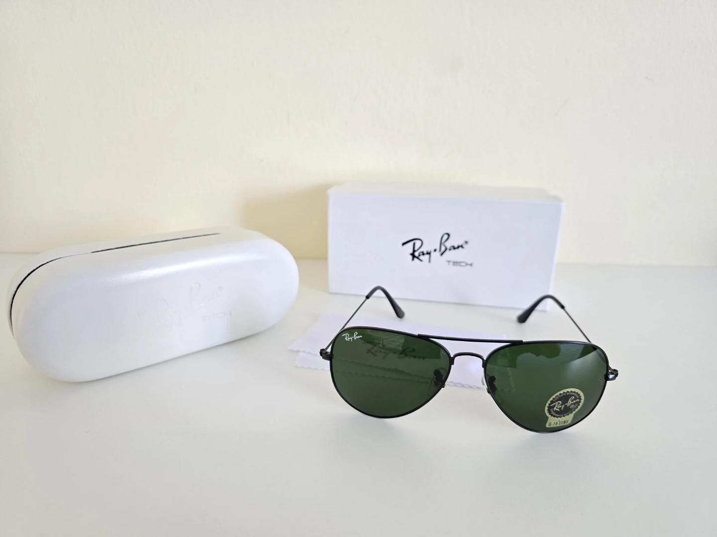 Ray-Ban Aviator Sunglasses Black Green Lens - photo 3