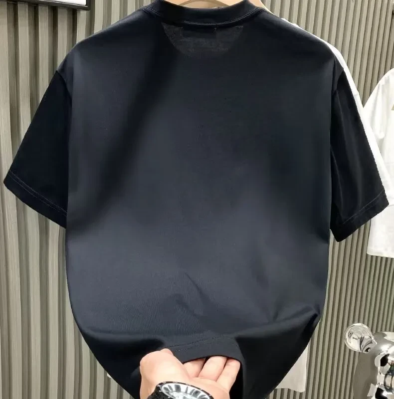 Black T-Shirt with Rhinestone Detail