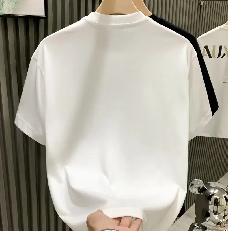 Black T-Shirt with Rhinestone Detail - photo 4