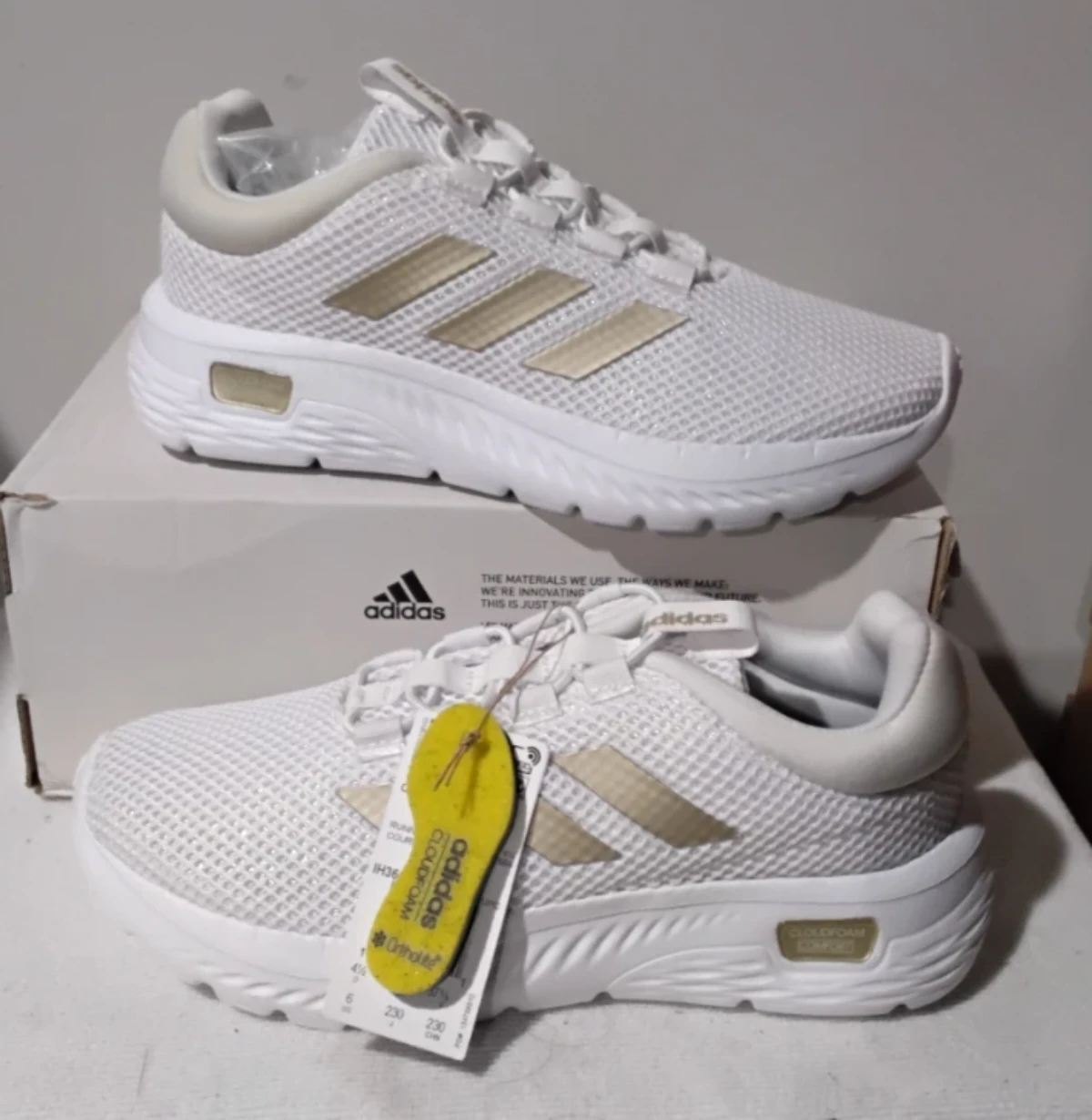 Adidas Cloudfoam Women's Running Shoes White/Gold - photo 2