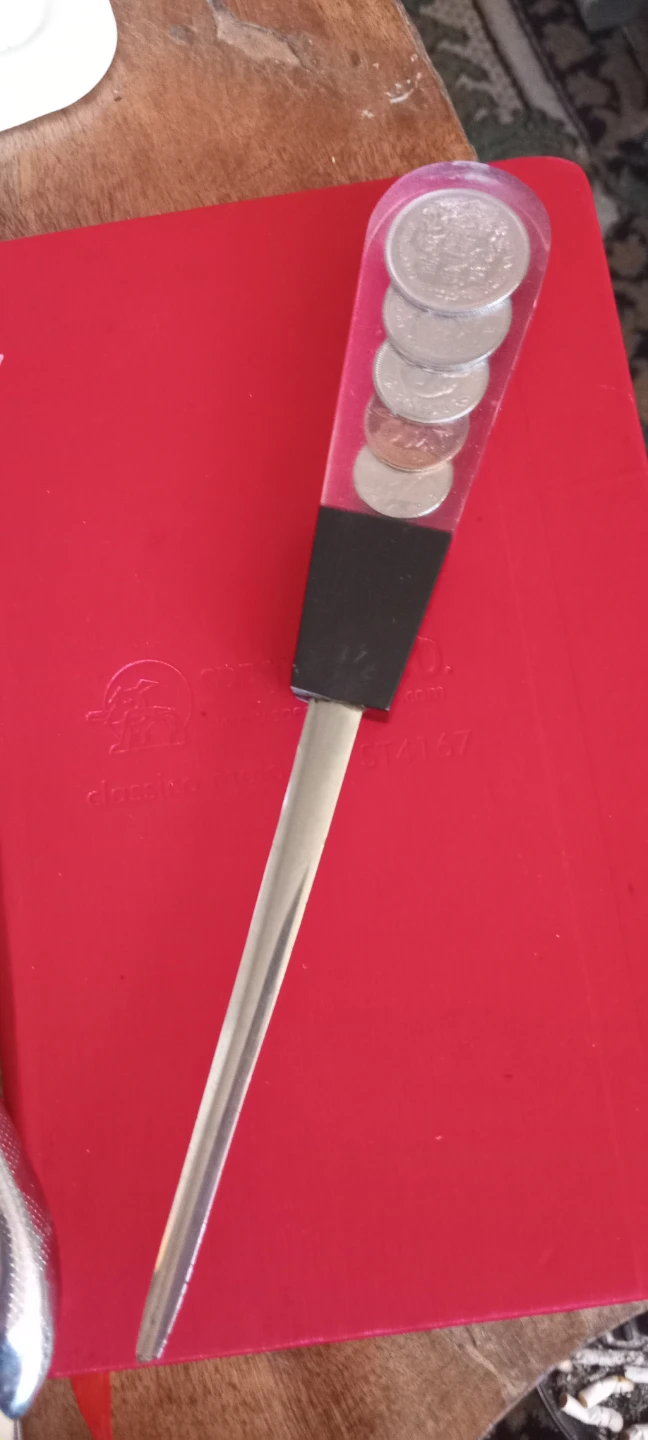 Vintage Letter Opener with Coins