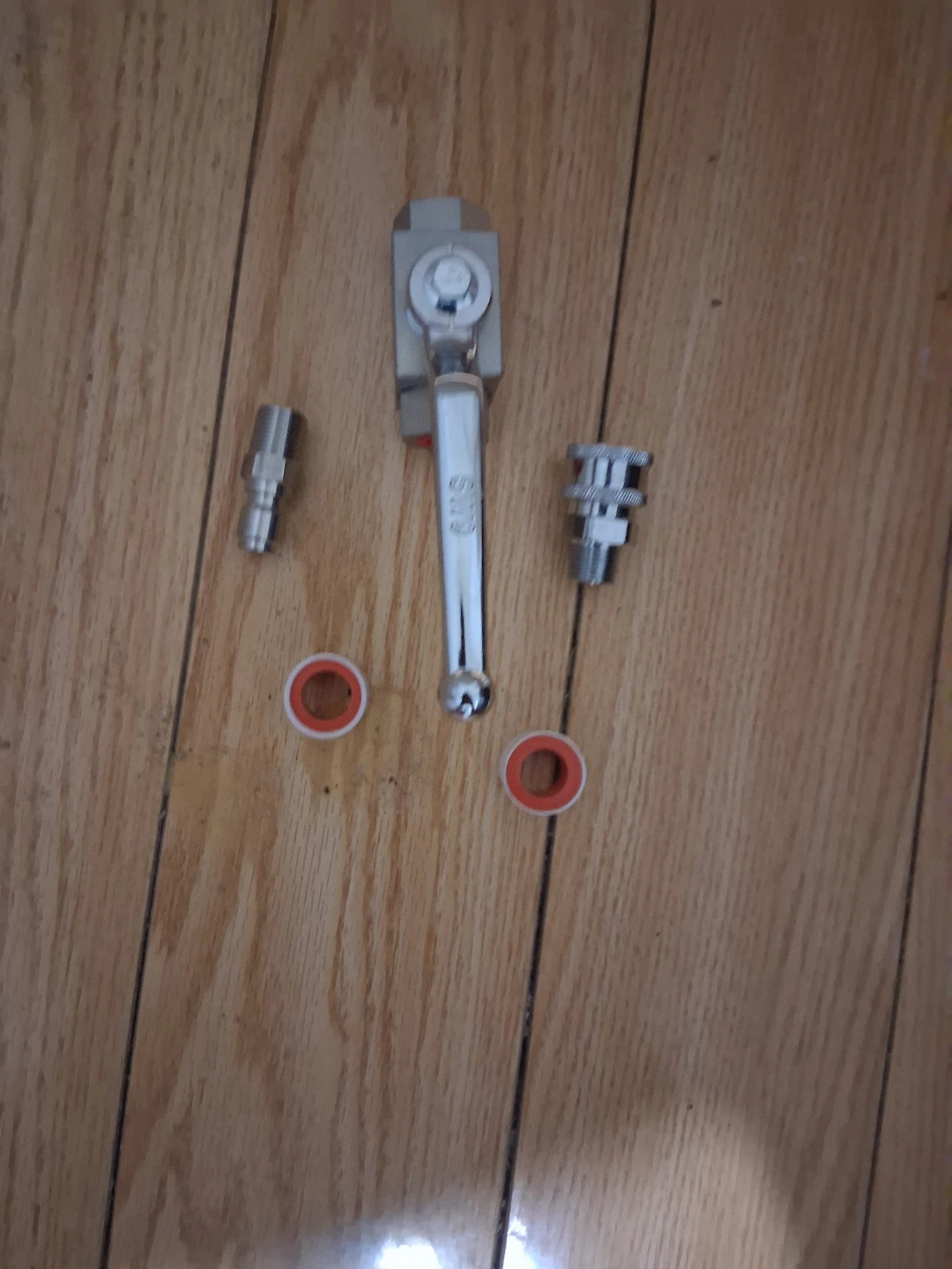 Ball Valve with Quick Connectors and Teflon Tape