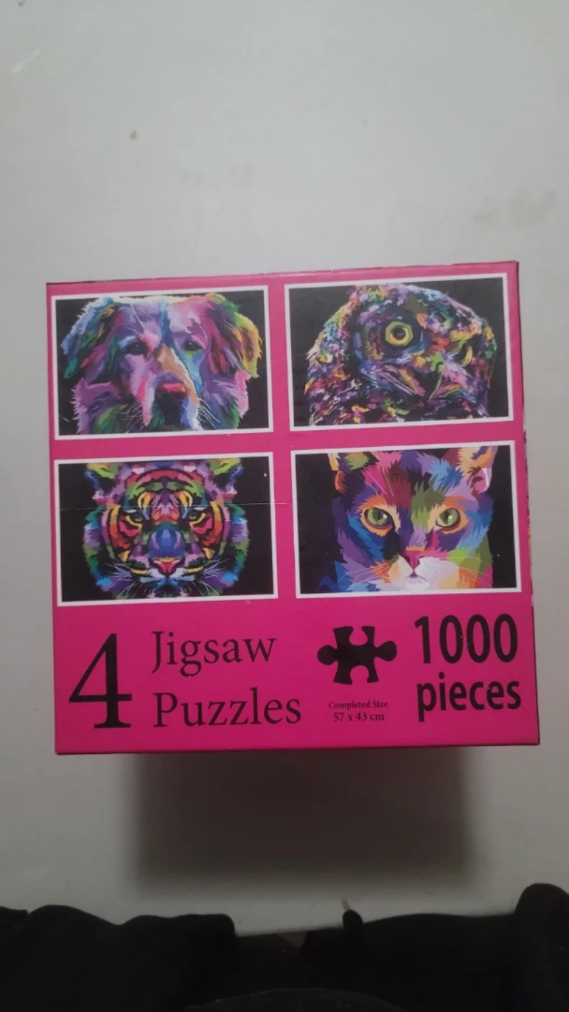 4 Jigsaw Puzzles - 1000 Pieces Each - Animal Art