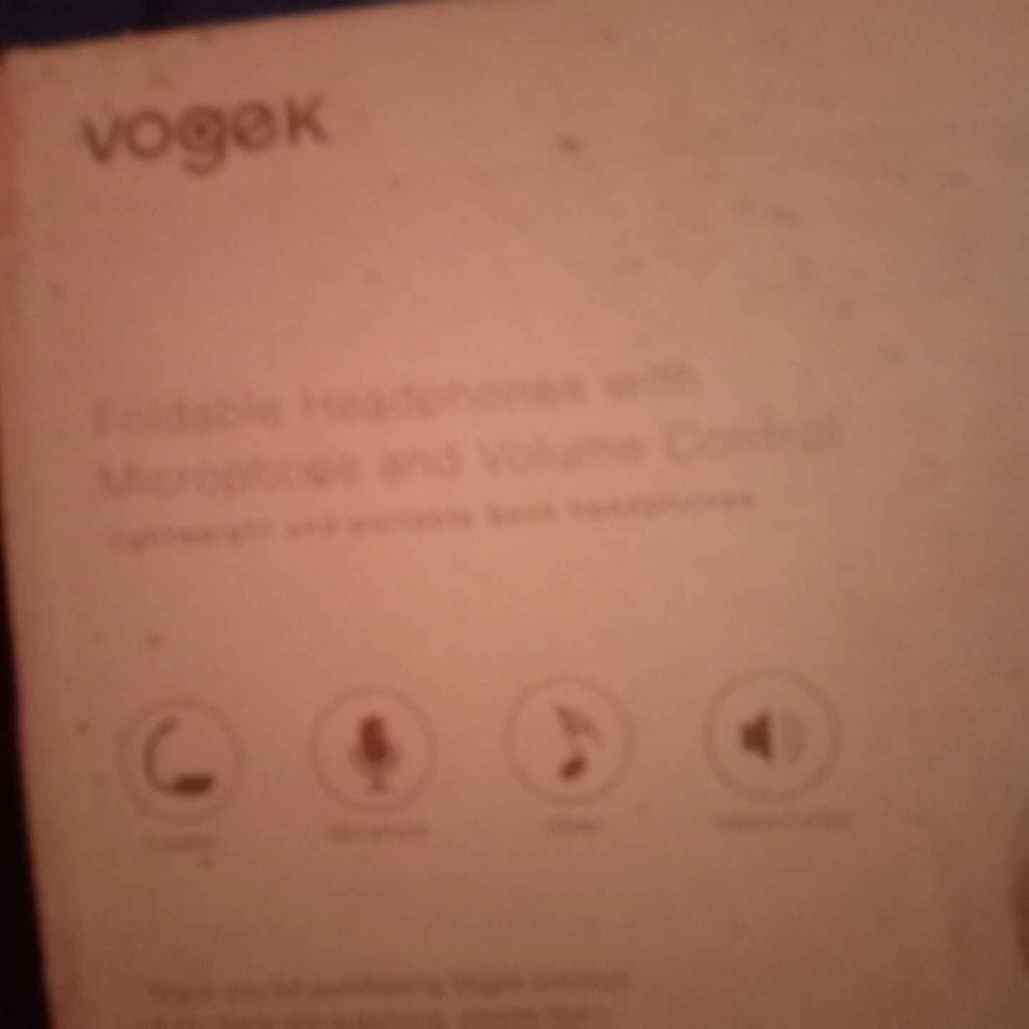 Vogek Foldable Headphones with Microphone and Volume Control - photo 3