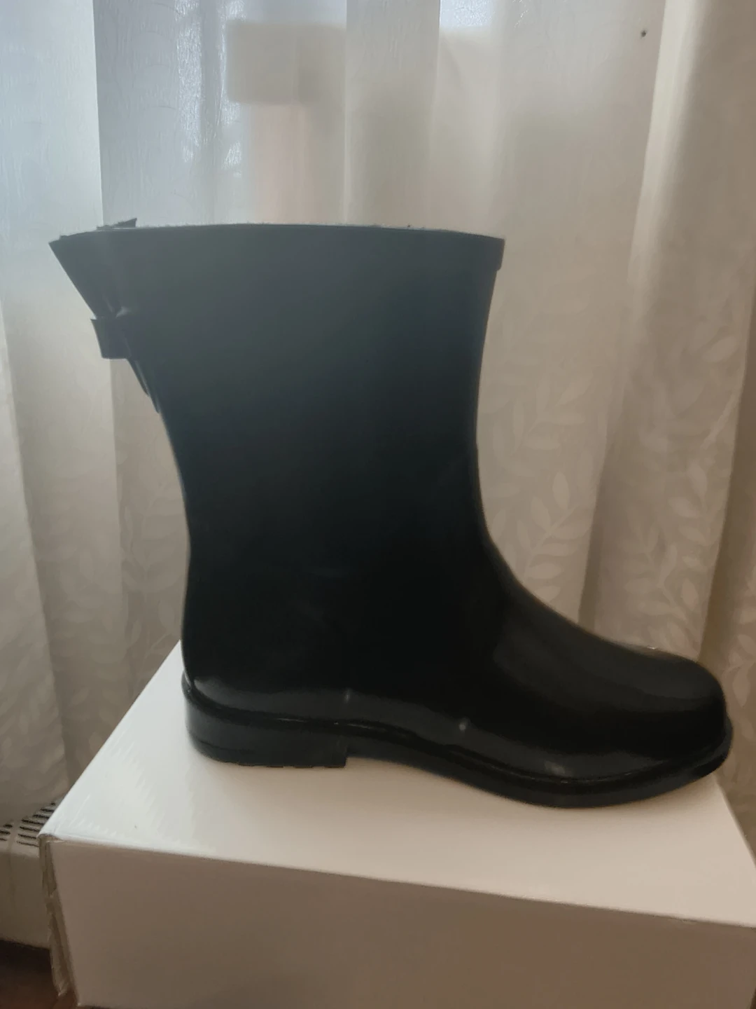 Black Rubber Rain Boots NEW Size 10/11