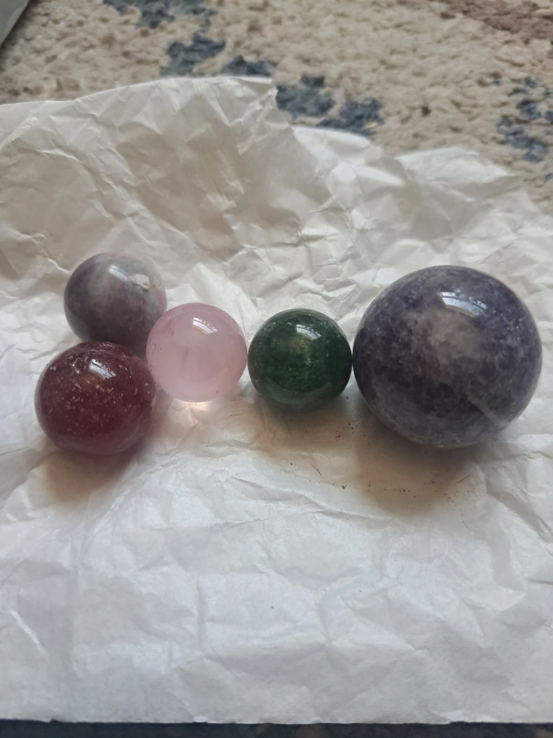 Set of 5 Crystal Balls