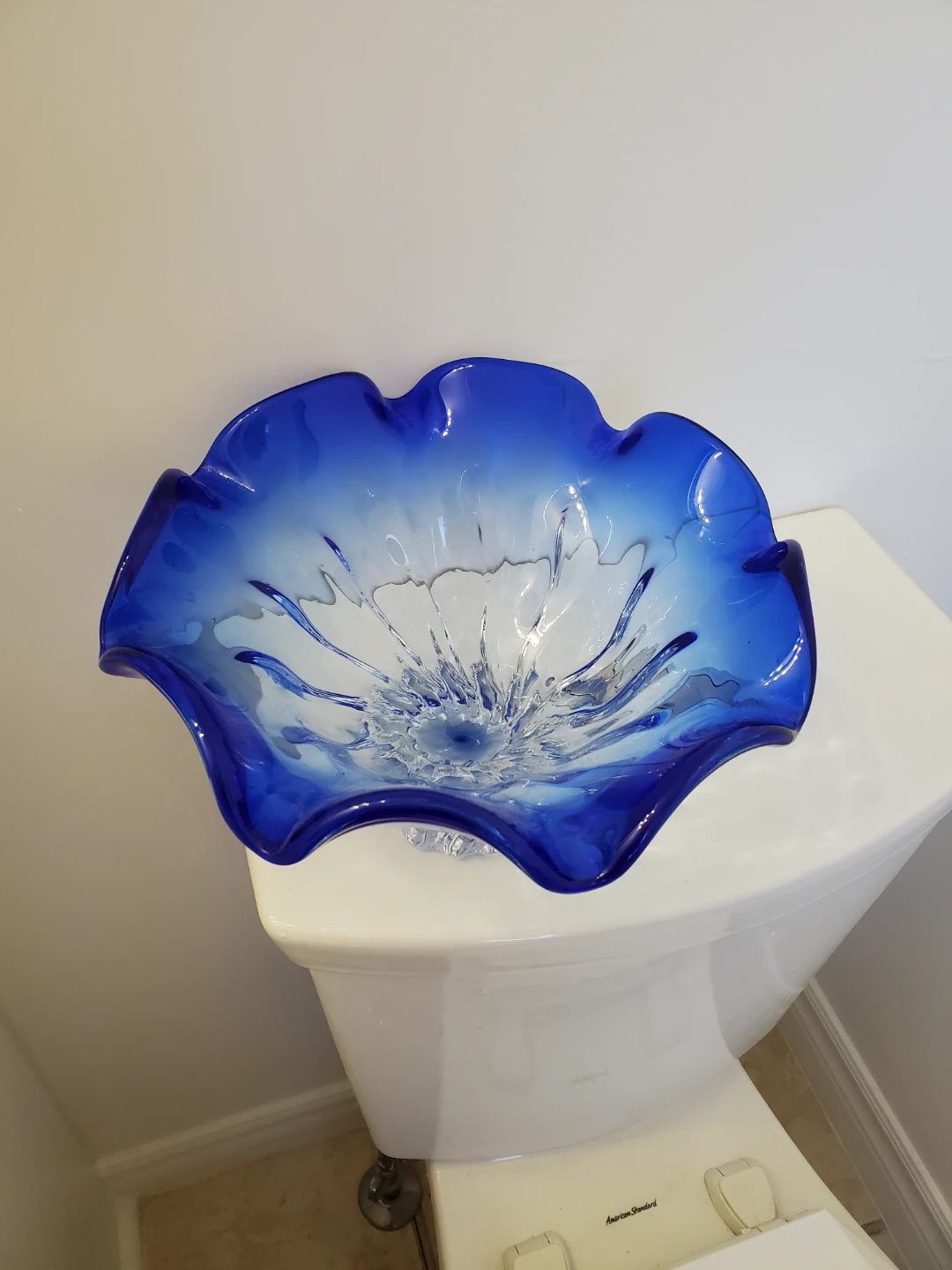Blue Glass Decorative Bowl - photo 2