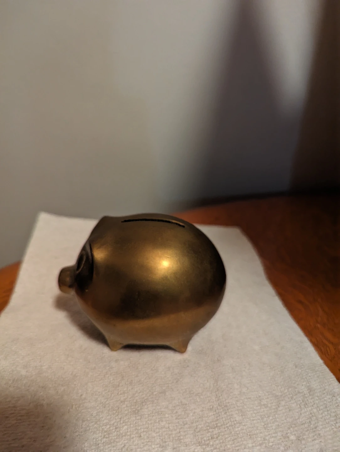 Vintage Brass Piggy Bank - photo 3