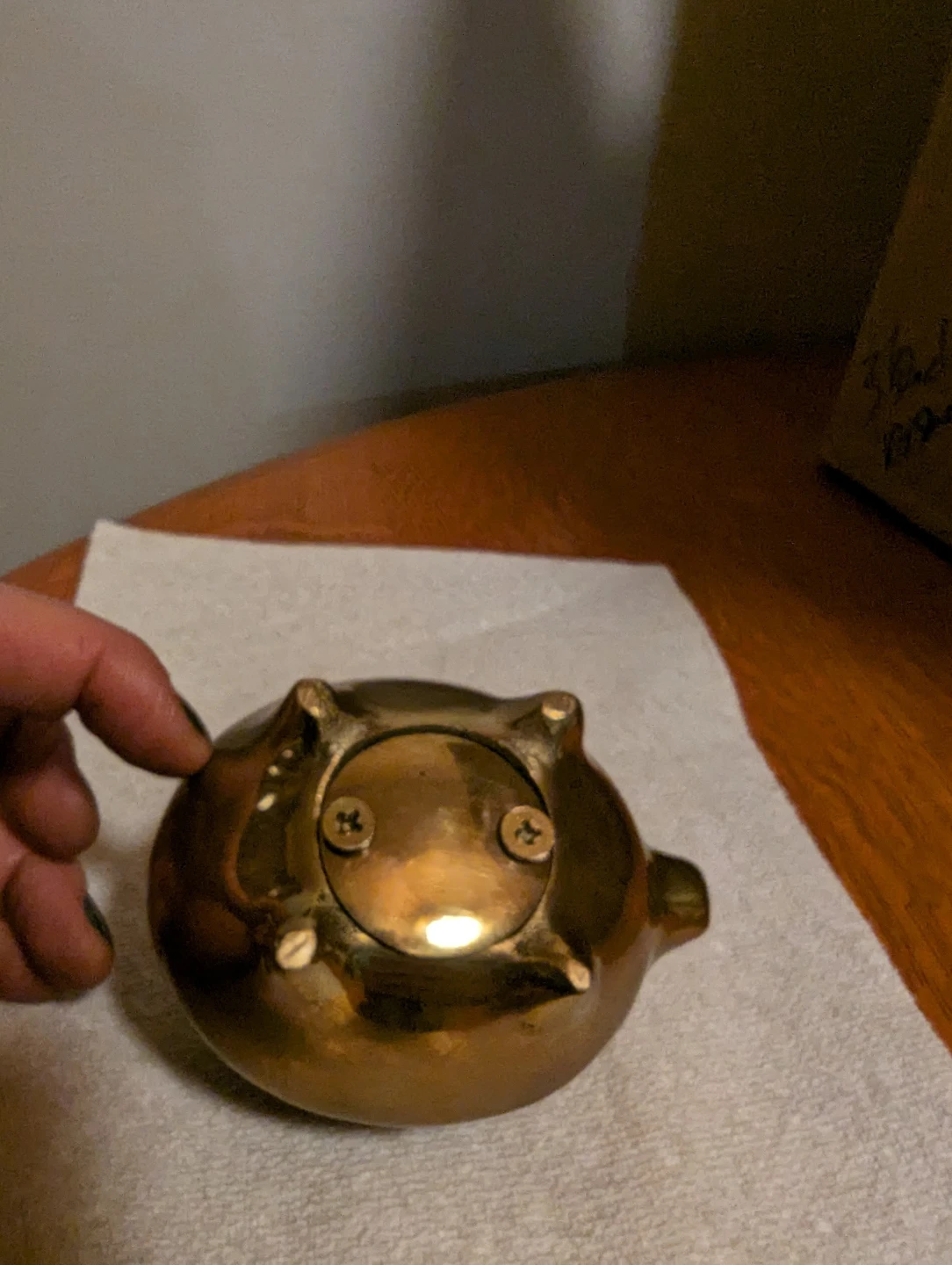 Vintage Brass Piggy Bank - photo 2