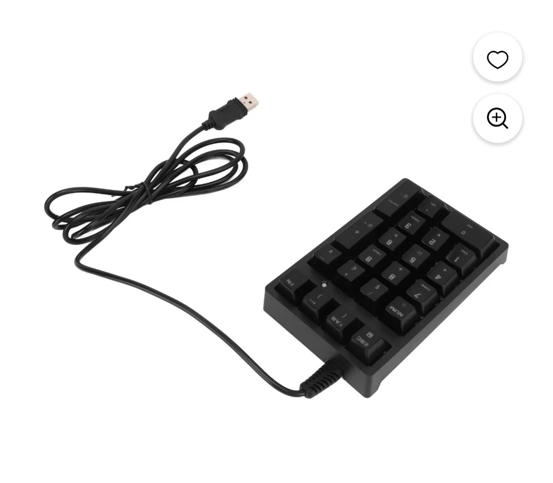 Mechanical Numeric Keypad Black Switch Backlight Gaming Keypad - photo 5