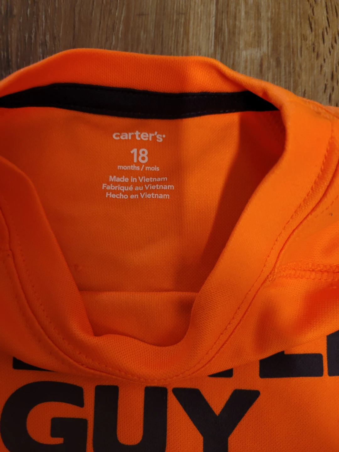 Carter's Little Guy Big Game Orange T-Shirt Size 18 Months - photo 2