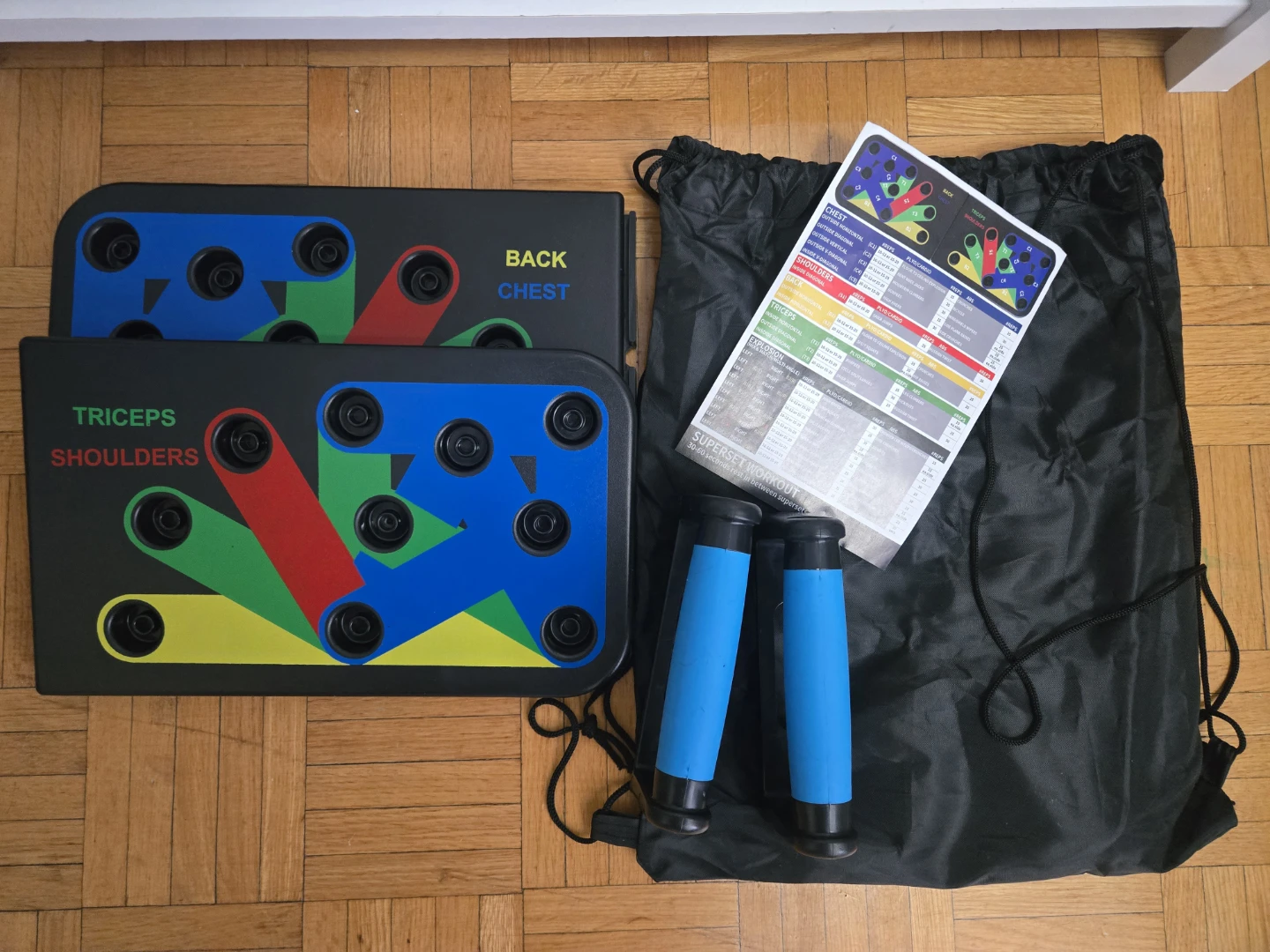 Exercise Push Up Board with Handles and Bag