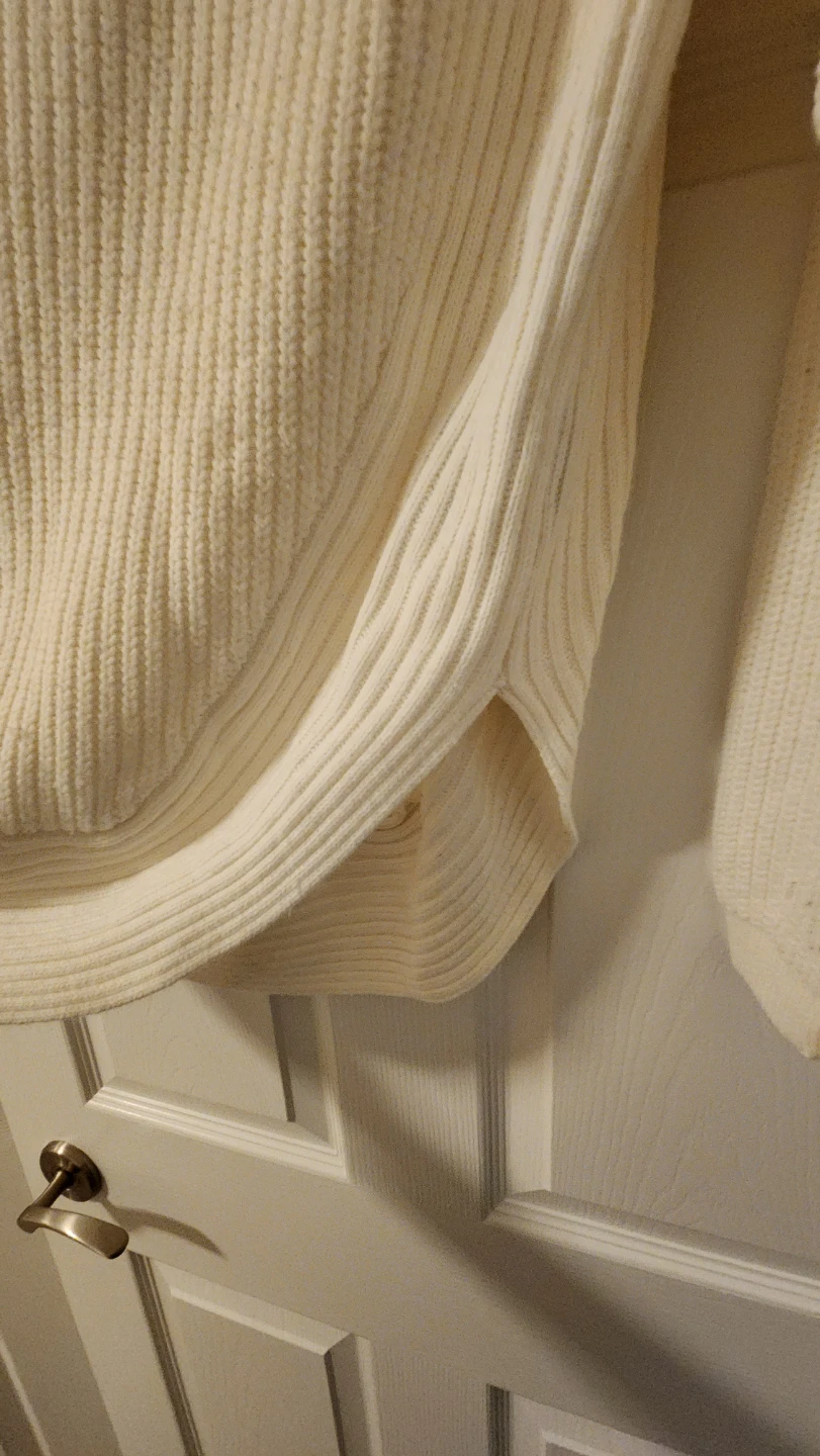 Cream Knit Cowl Neck Sweater - photo 2
