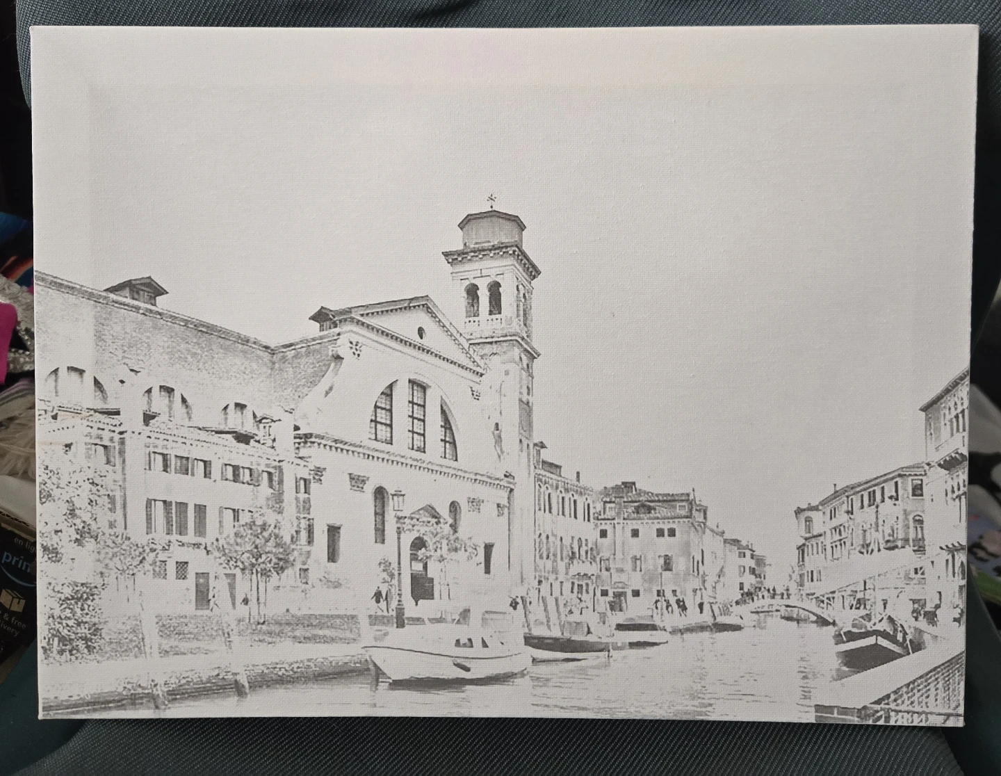 Canvas Print of Venice Canal Scene