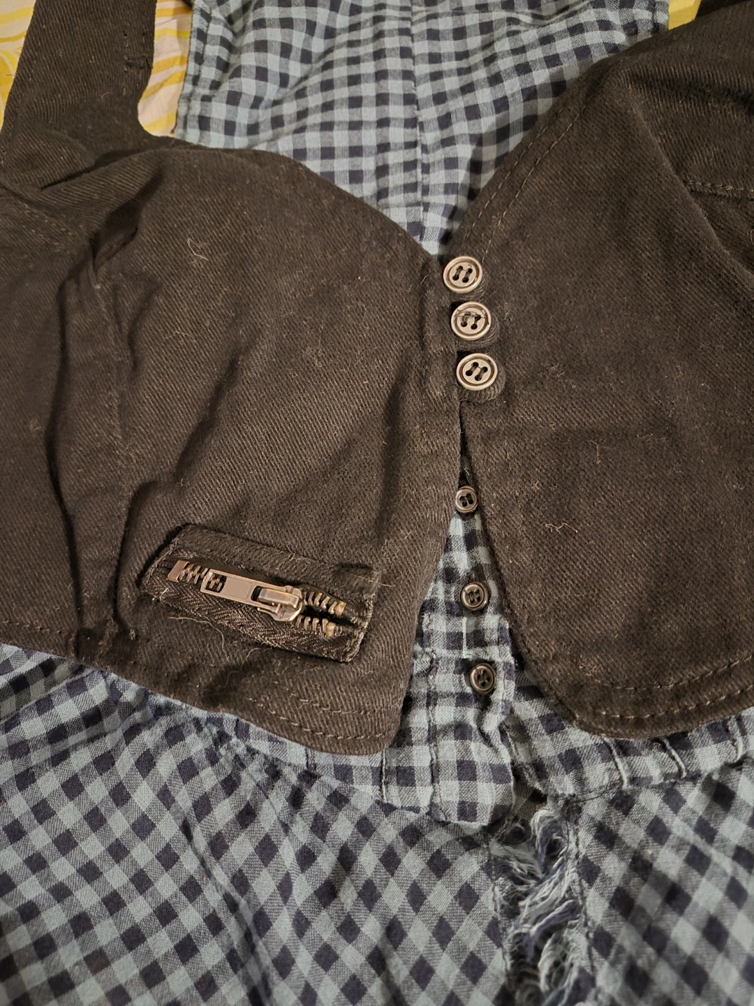 Black and blue punk-inspired vest - photo 3