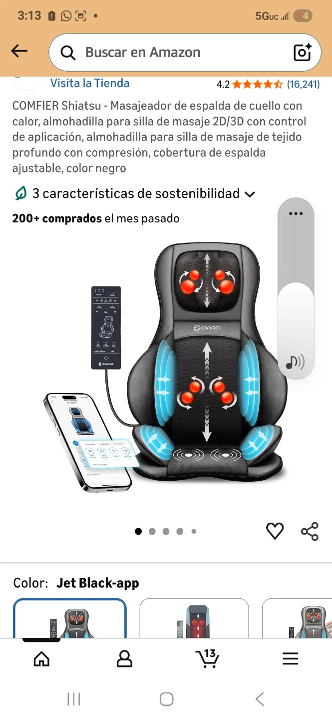 Comfier Shiatsu Neck & Back Massager with Heat & Compression