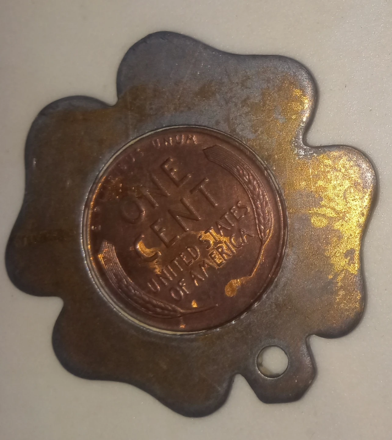 1958 Lincoln Penny Clover Charm - photo 2