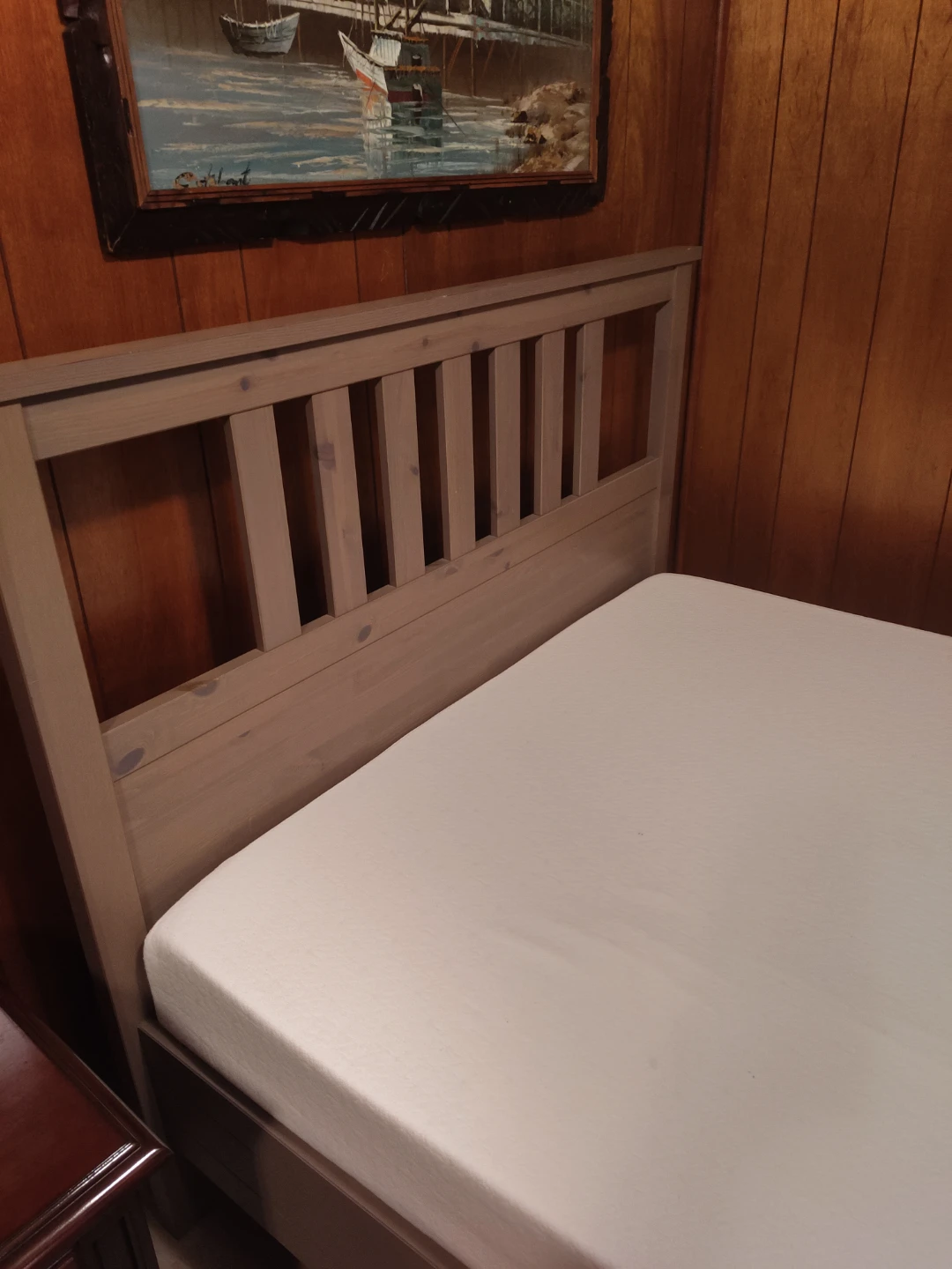 Full/Double Ikea Wooden Bed Frame and Mattress - photo 2