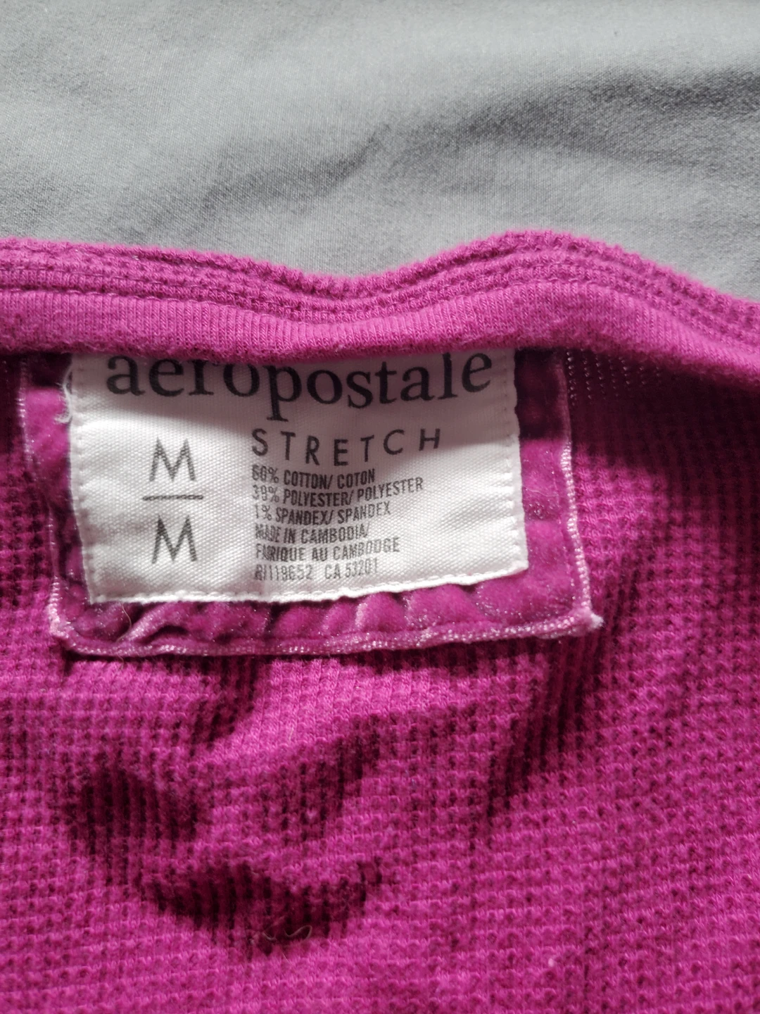 Aeropostale Long Sleeve Thermal Top - Magenta - Size M - photo 2
