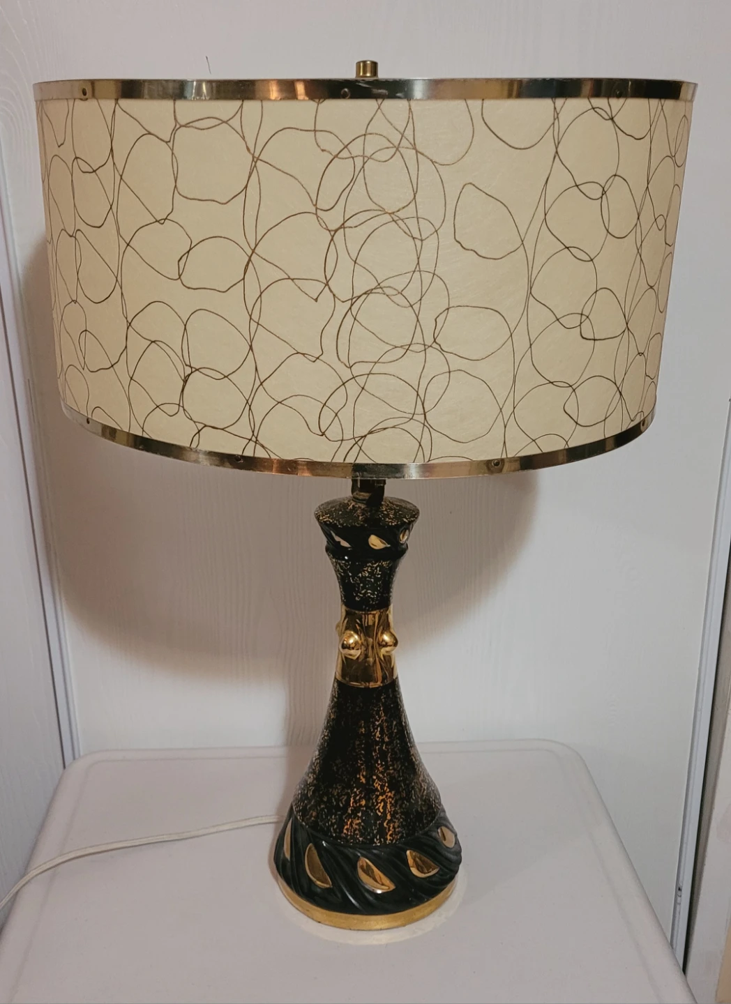 Mid Century Black & Gold Table Lamp - photo 3