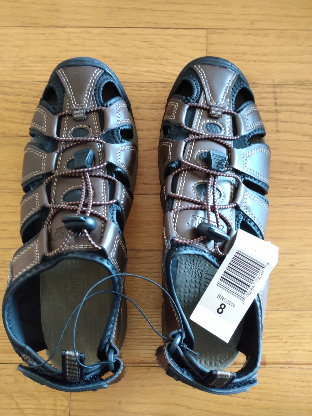Khombu Men's Brown Sandals Size 8