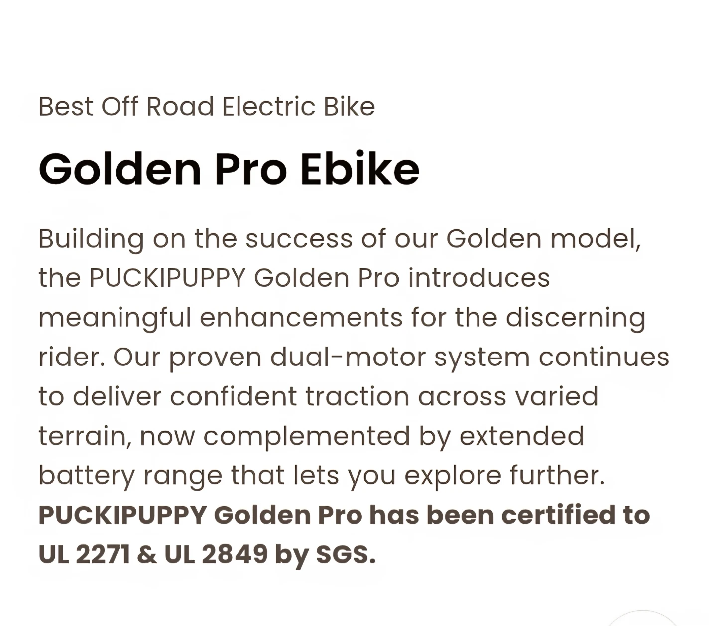 PUCKIPUPPY Golden Pro Ebike-Dual Motor- Brand New - photo 5