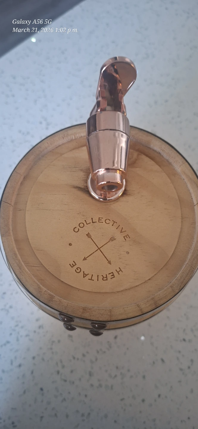 Collective Heritage Wooden Beverage Dispenser with Copper Tap - photo 2
