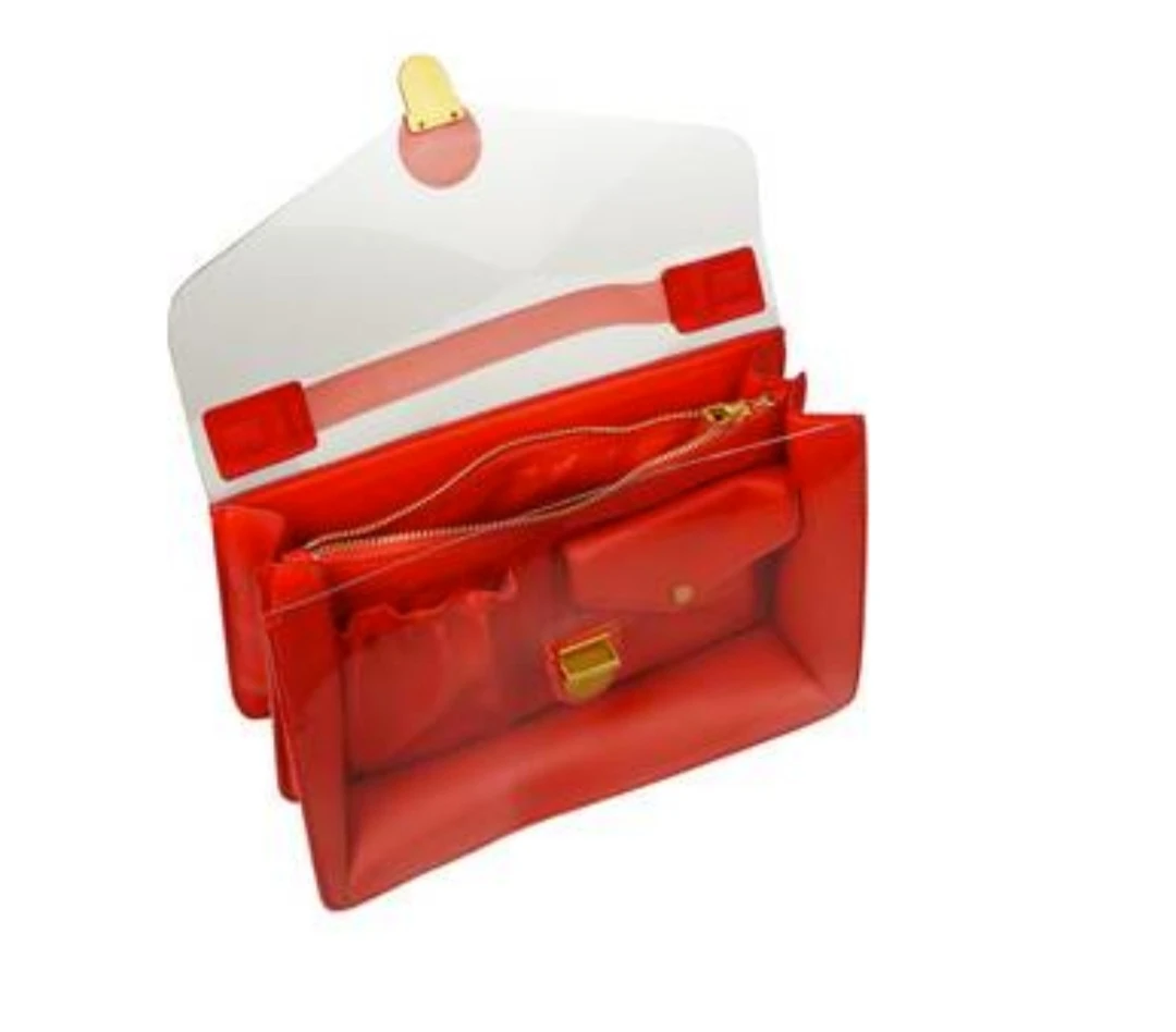 Marc by Marc Jacobs Red Clear Genuine Leather Shoulder Bag - photo 2