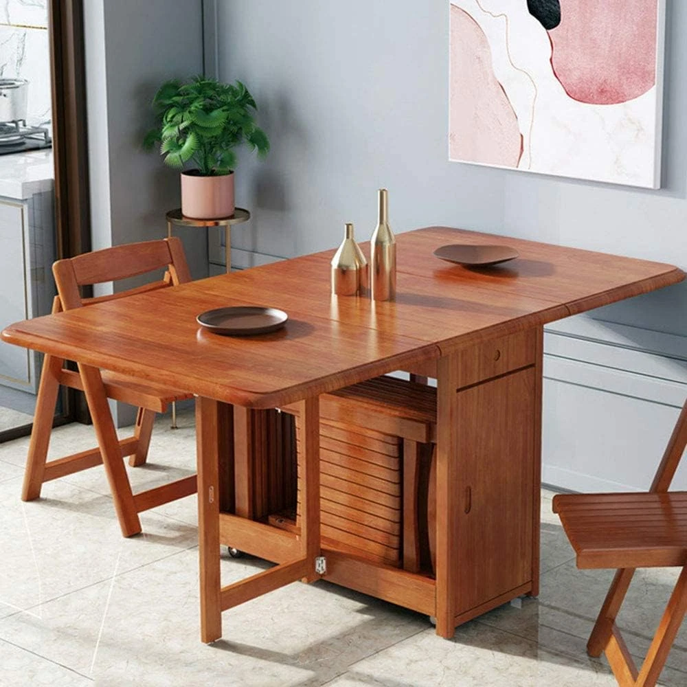 Teak Folding Table and Chairs Set