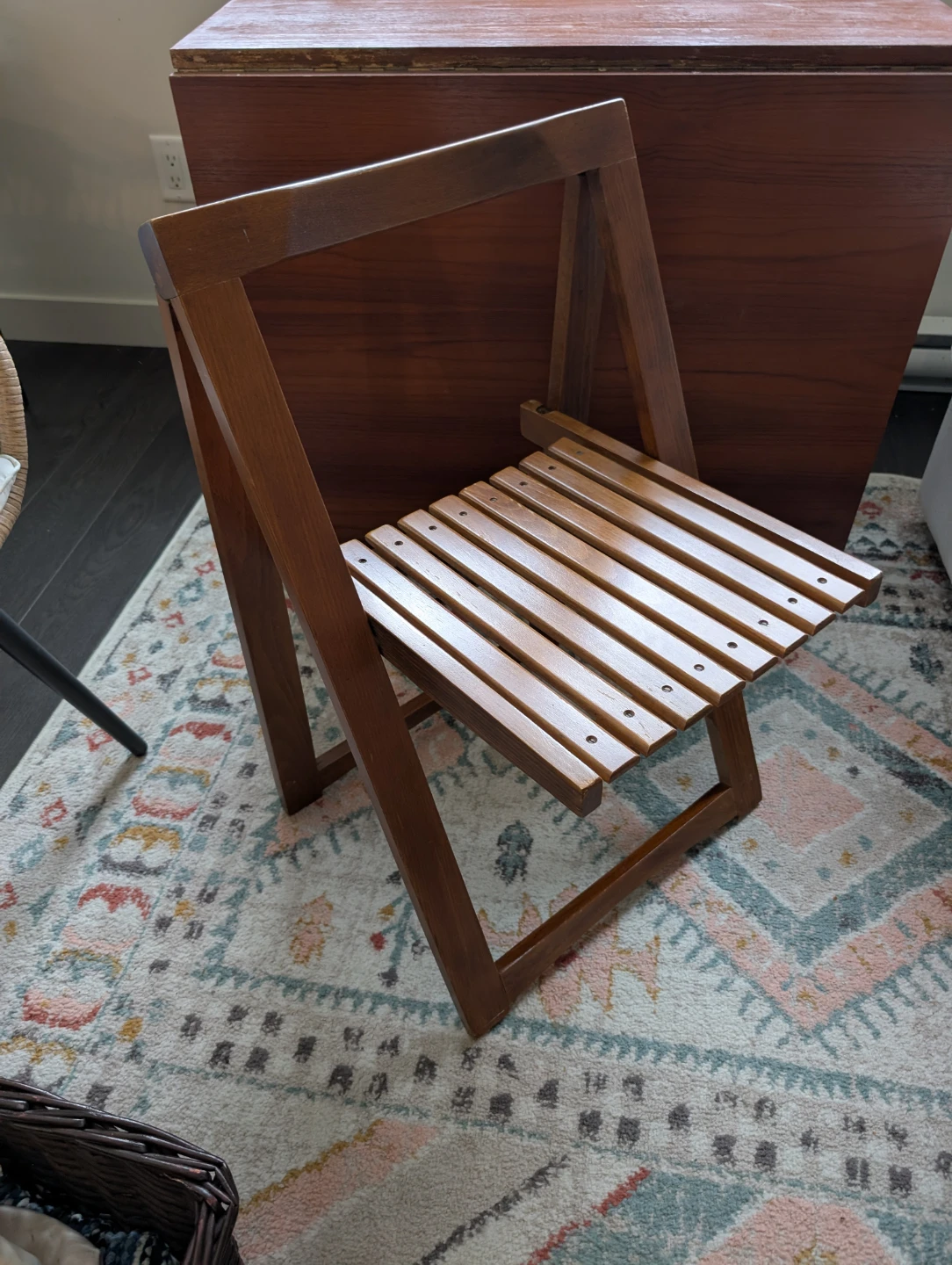 Teak Folding Table and Chairs Set - photo 2