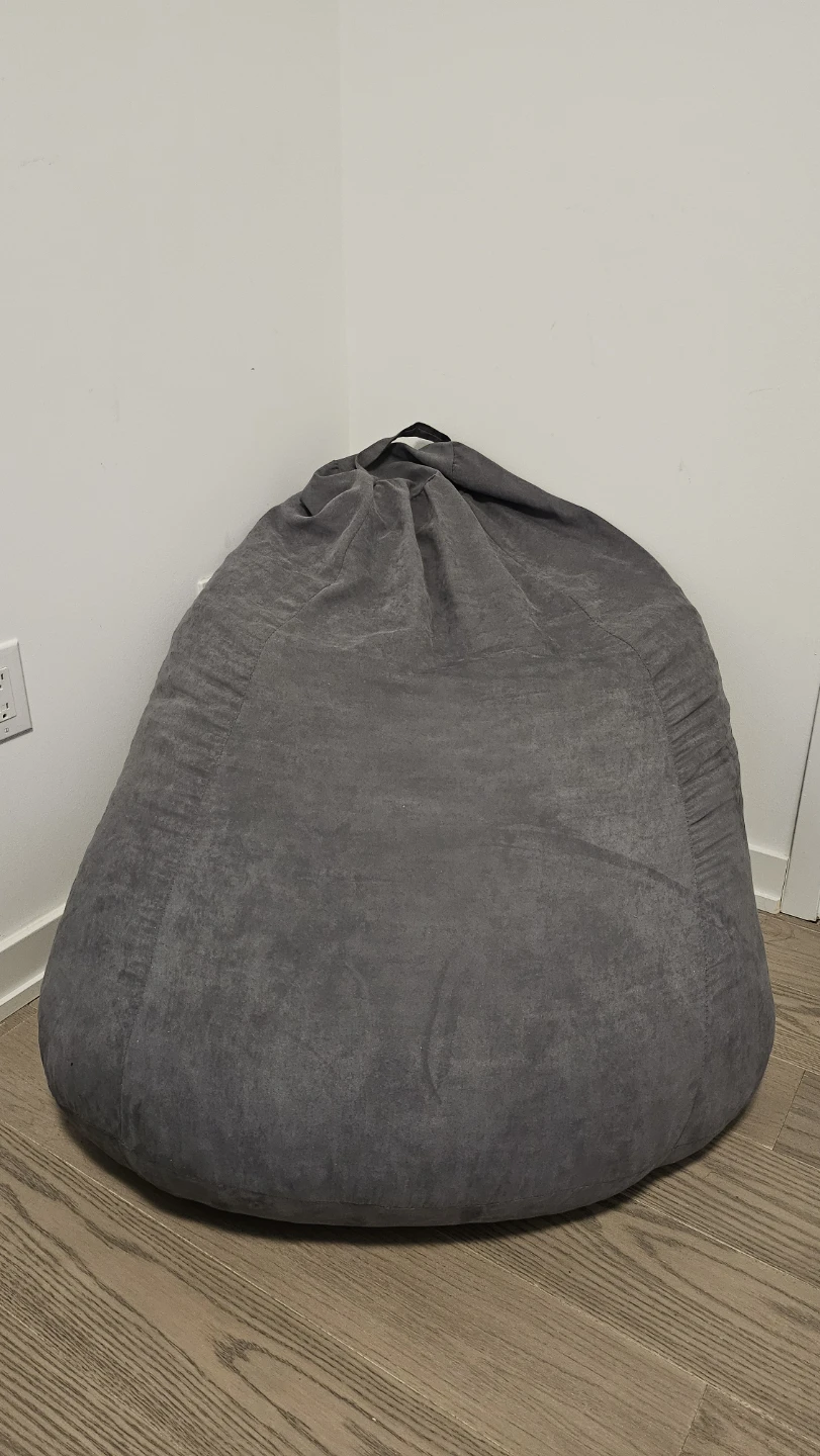 Large Grey Bean Bag Chair -Moving sale