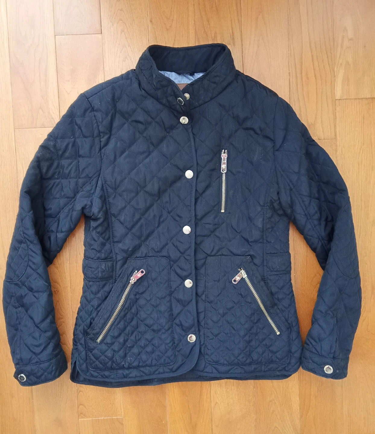 ZARA GIRLS Quilted Navy Blue Jacket Size 11/12