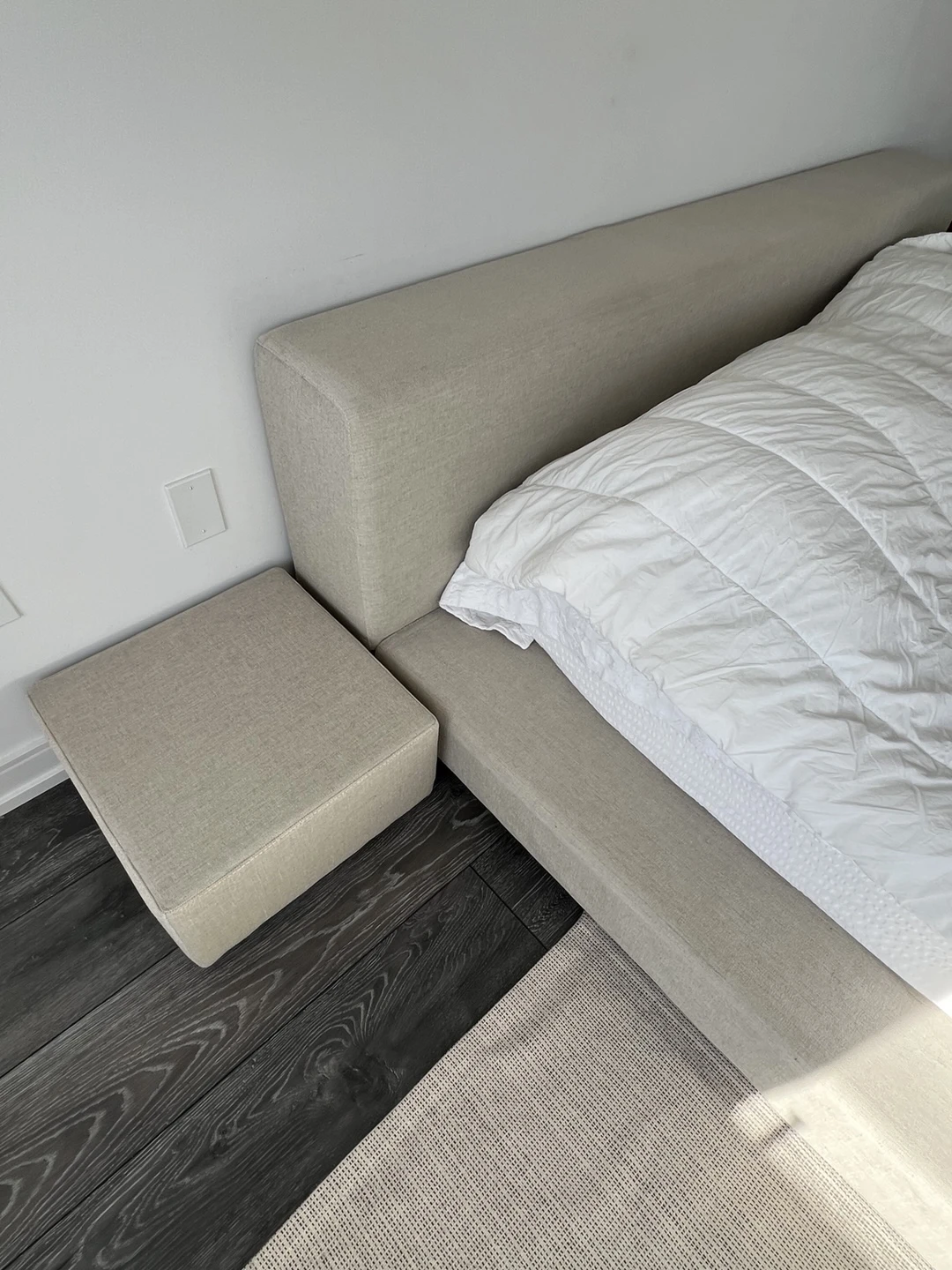 Modern Fabric Platform Bed Frame + Ottoman (Korean Brand) - photo 4