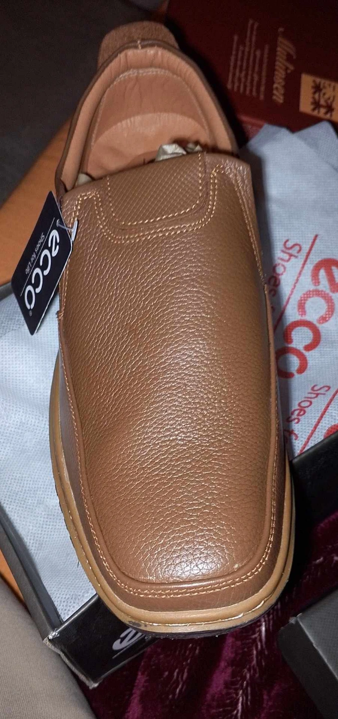 Brown Leather Slip-On Shoes - photo 2