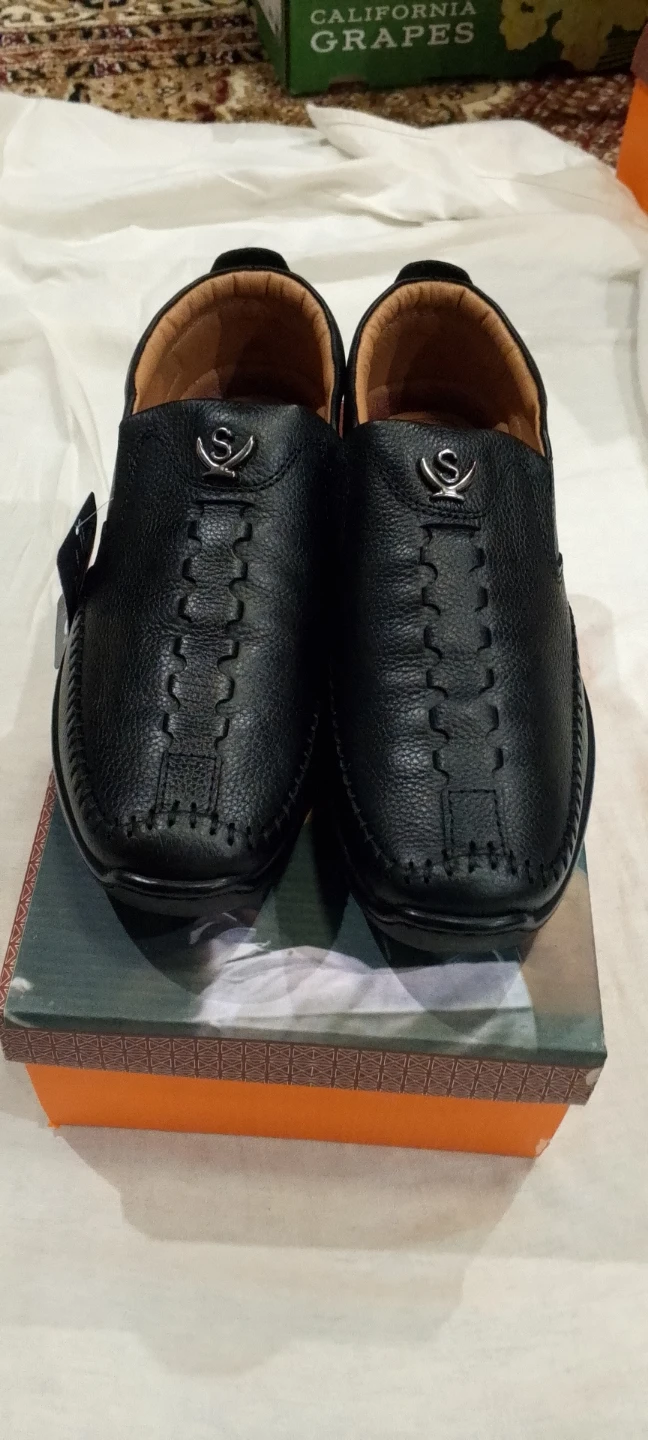 Brown Leather Slip-On Shoes - photo 3