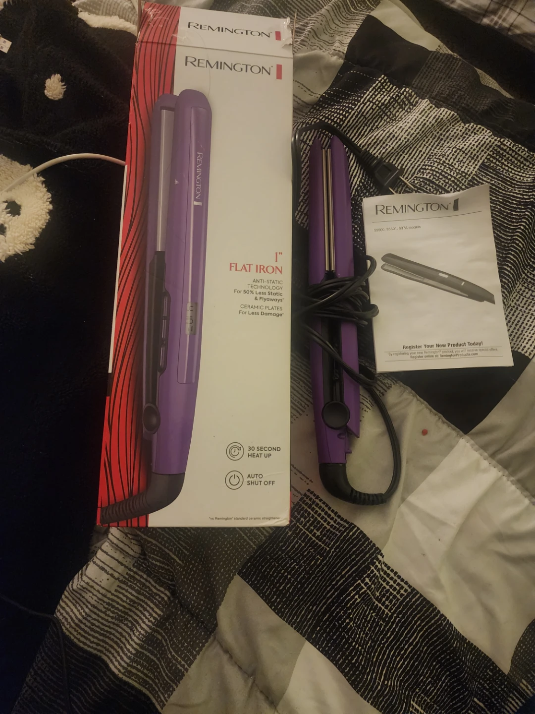 Remington 1" Flat Iron Hair Straightener - Purple - photo 2