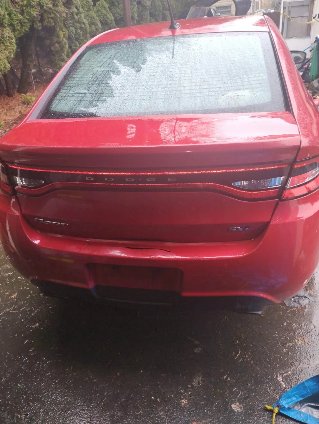 Red Dodge Dart SXT Sedan