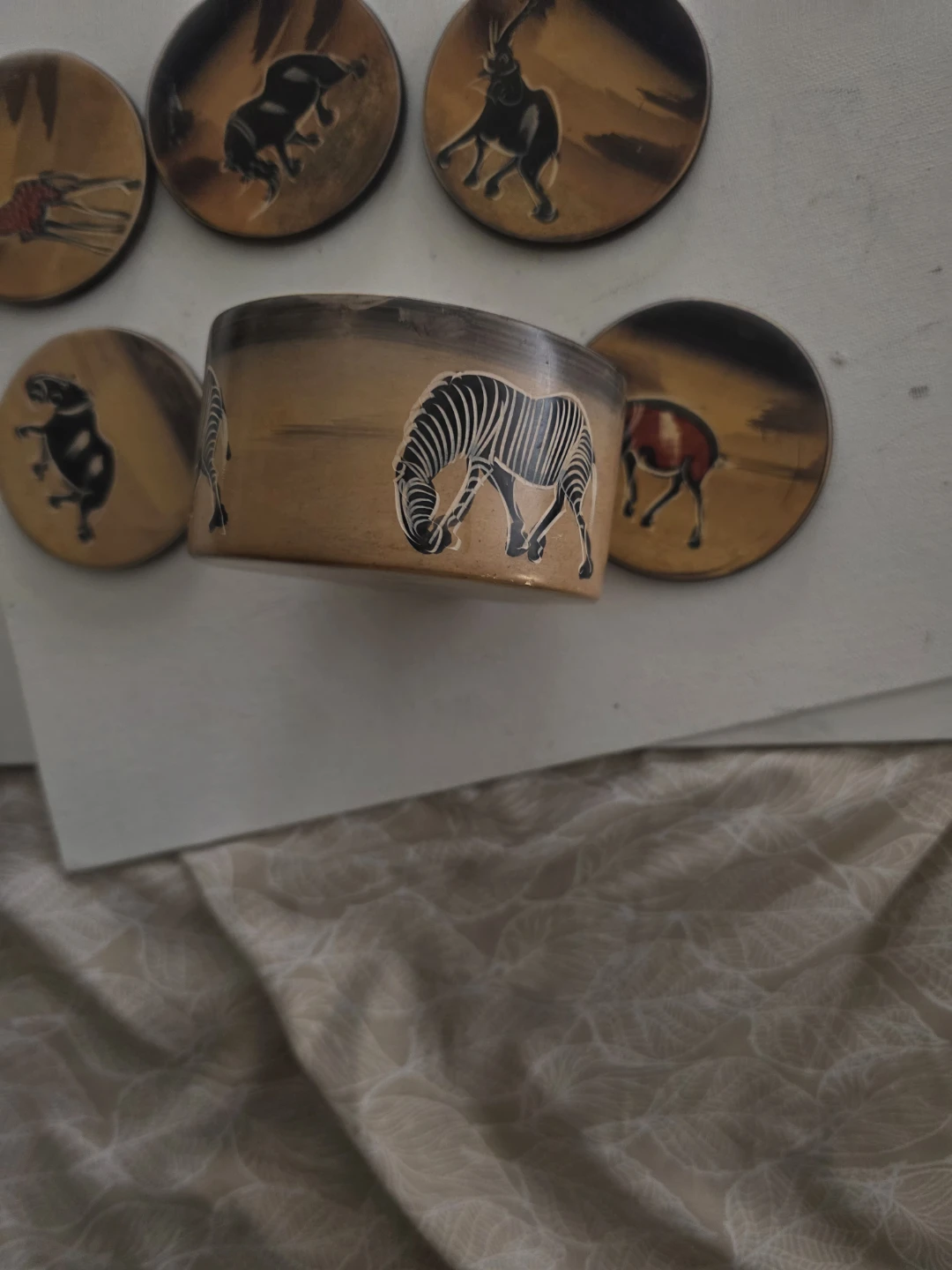 Set of 6 African Animal Coasters - photo 3