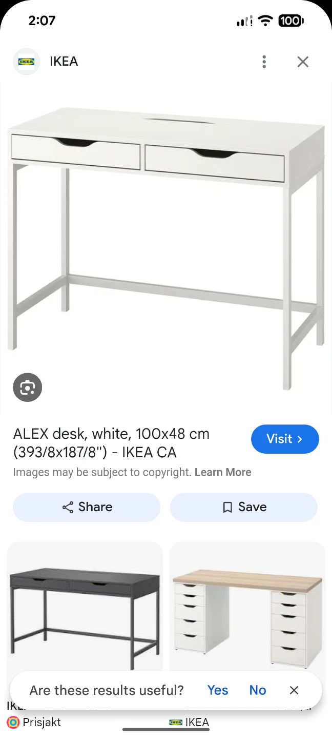 IKEA ALEX Desk - White - photo 5