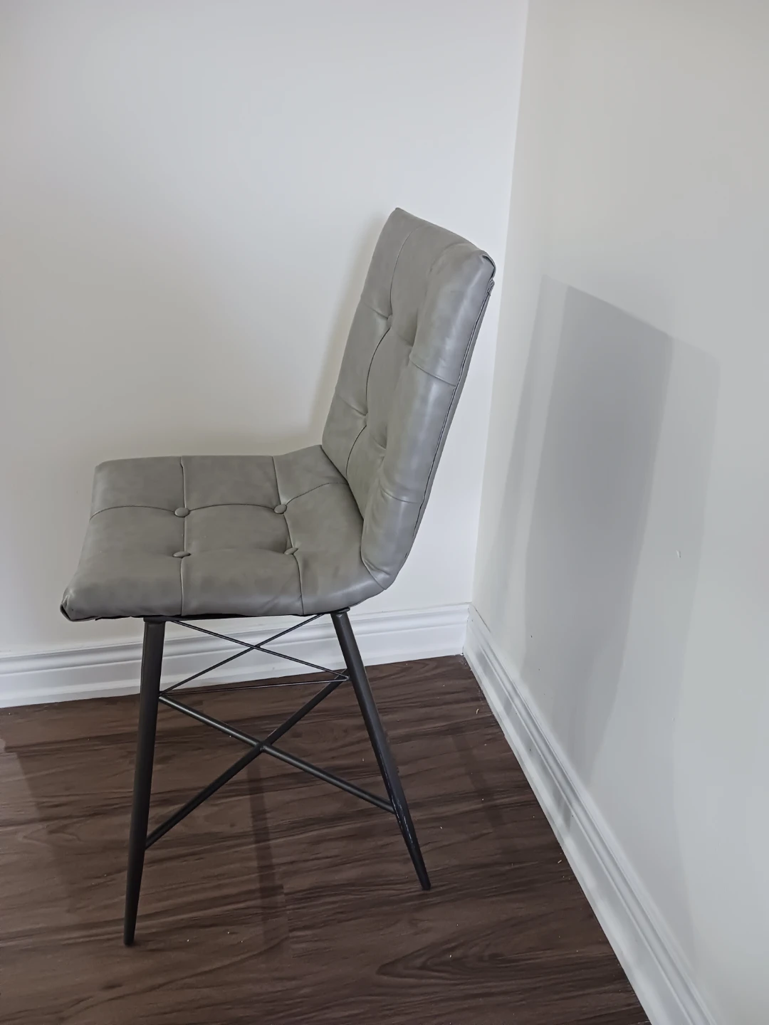 Grey Faux Leather Bar Stool - photo 2
