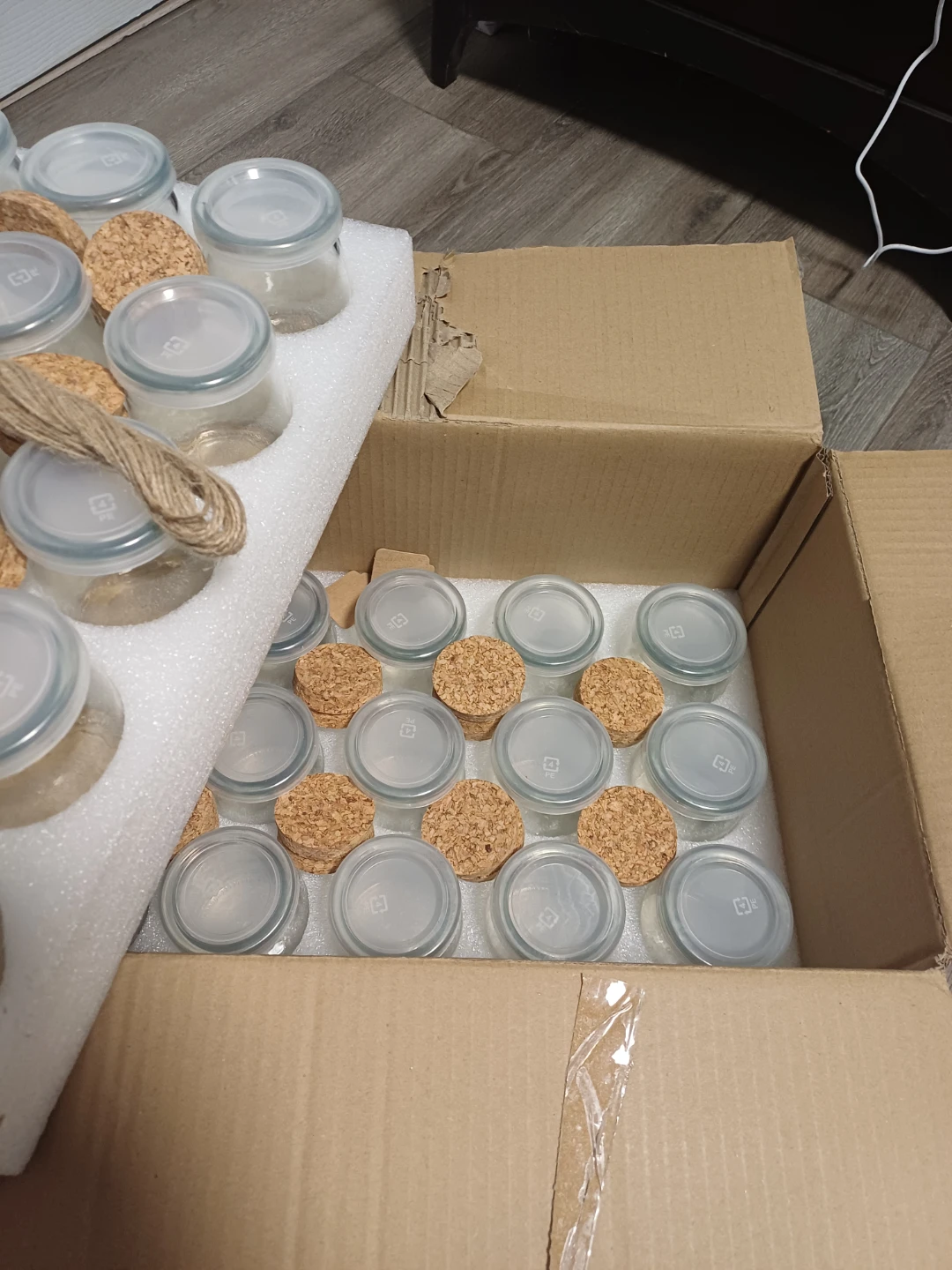 Set of 30 Small Glass Jars with Cork Lids - photo 4