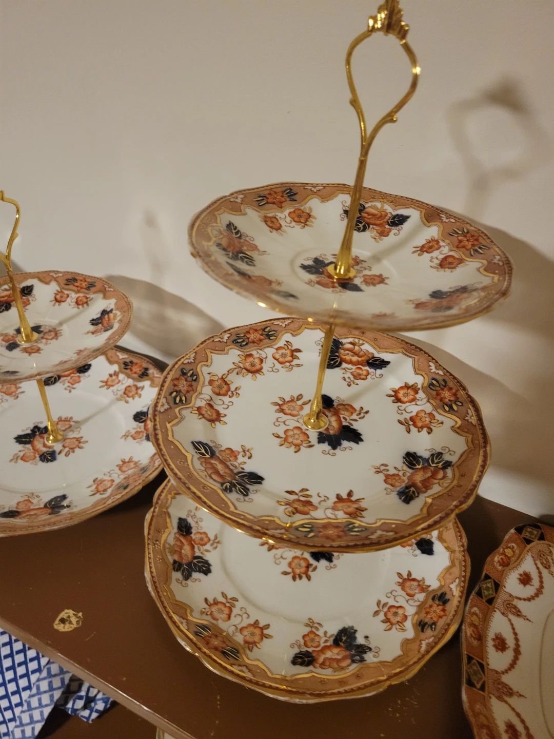 3-Tier Porcelain Dessert Stand with Floral Pattern carrot 🥕 - photo 2
