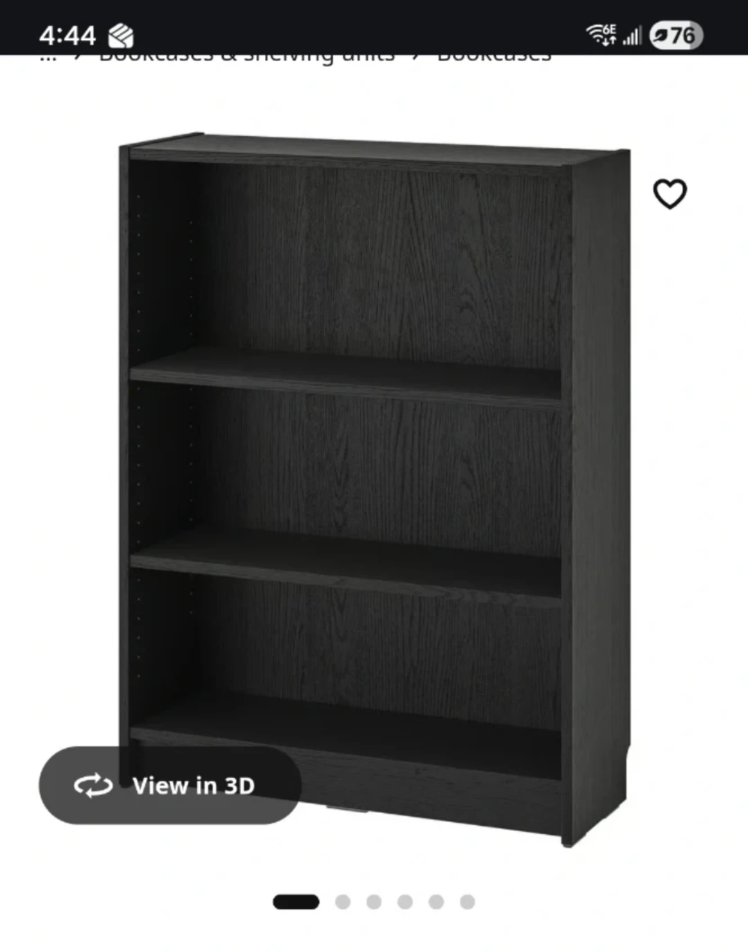 IKEA BILLY Bookcase - Black Oak Effect - 80x28x106 cm
