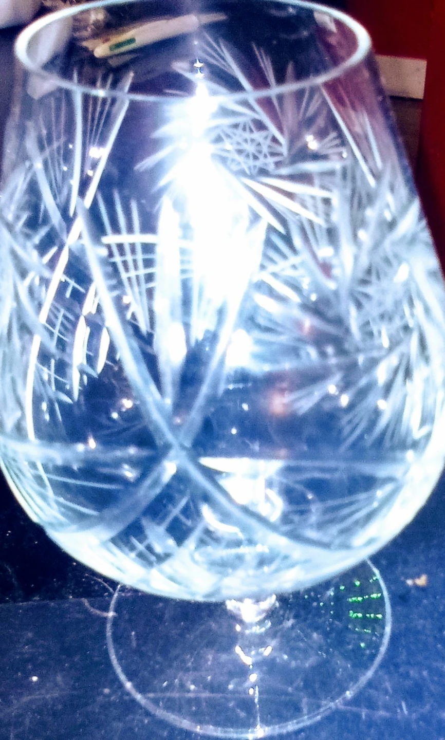 Pinwheel crystal brandy glass 10$ - photo 2