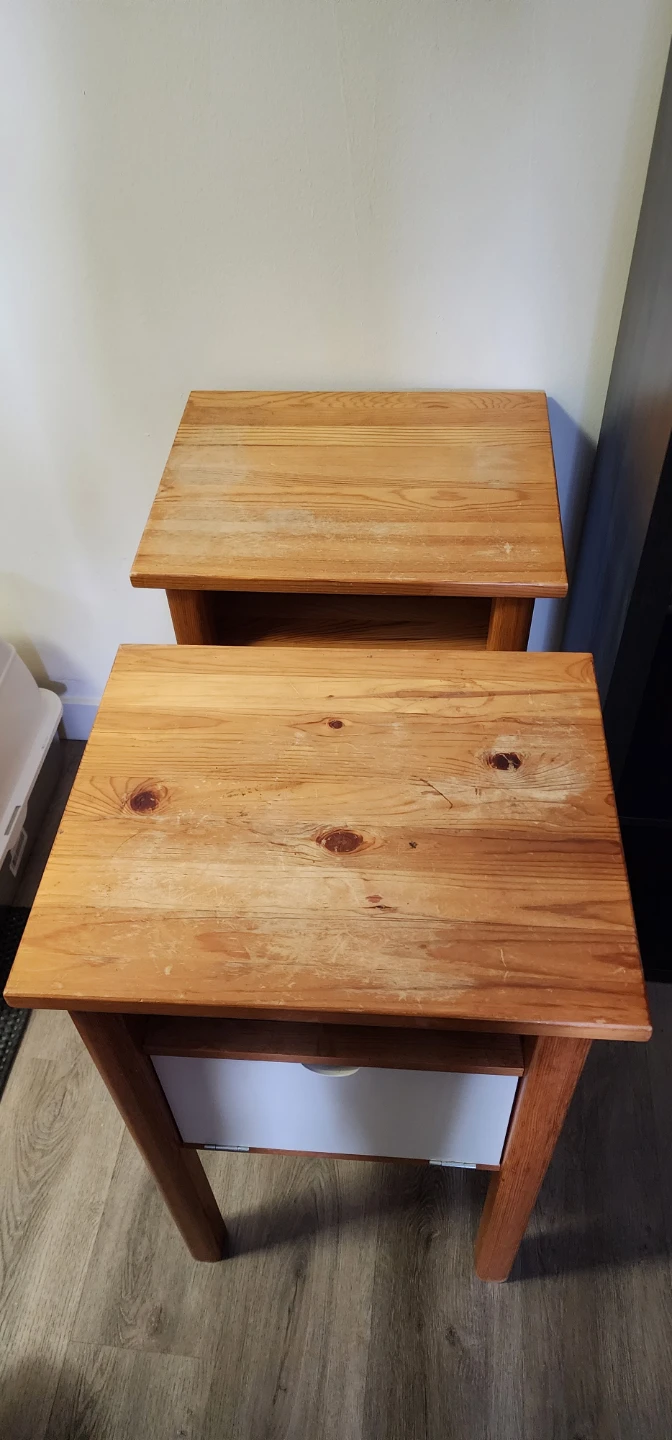 Wooden Side Table with Drawer - photo 3
