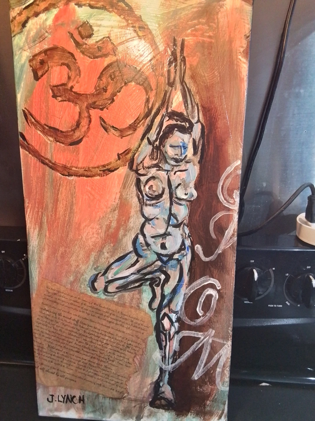 Mix Media "Balance",2010, by artist J. Lynch 12x24"