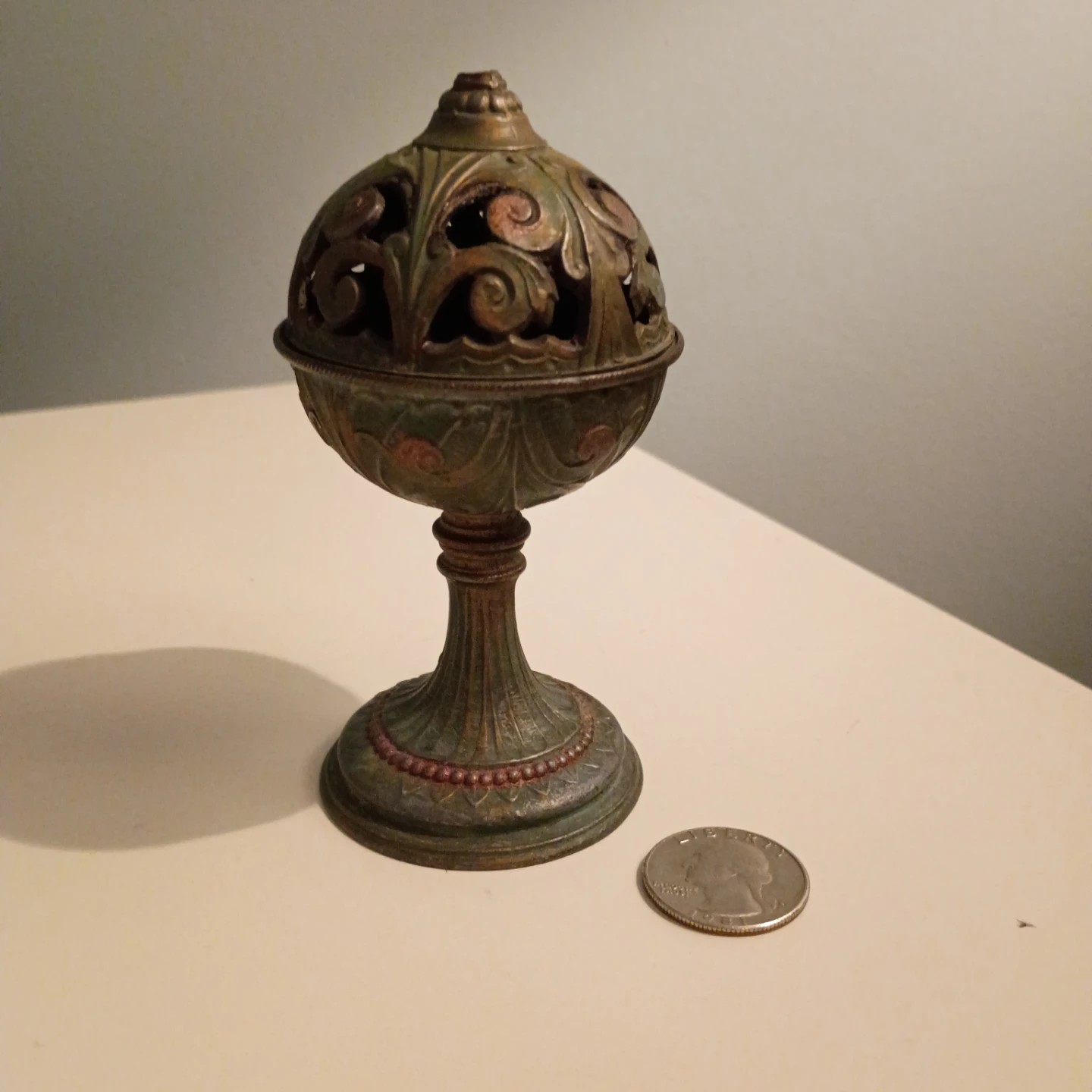 Vintage Metal Incense Burner - photo 3