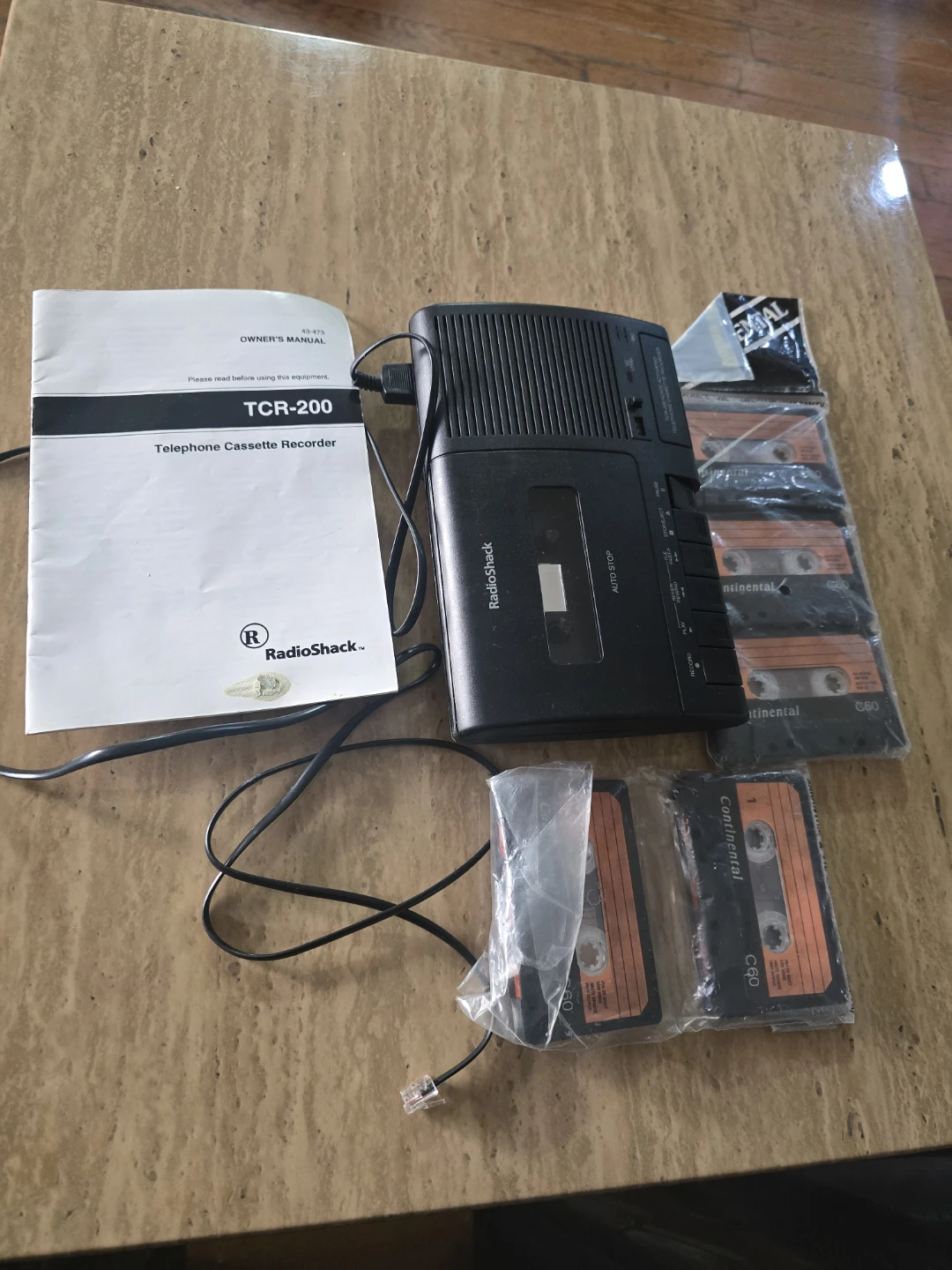 RadioShack TCR-200 Telephone Cassette Recorder with Cassettes