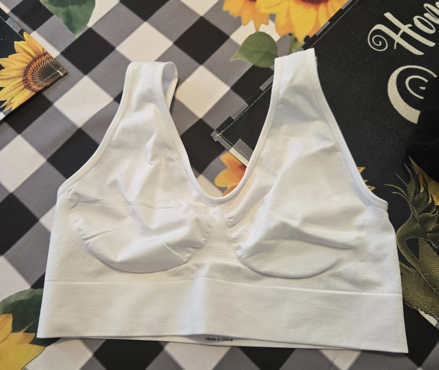 White Seamless Sports Bra XL